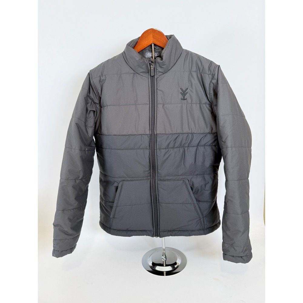 Yee Yee Puffer Jacket Women's Medium Gray Full‎ Zip Winter Coat